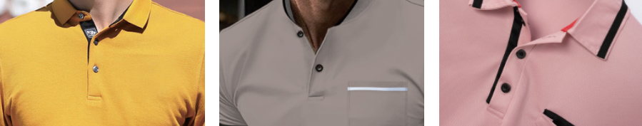 SF-05PC — Polo-shirt placket examples from the catalogue