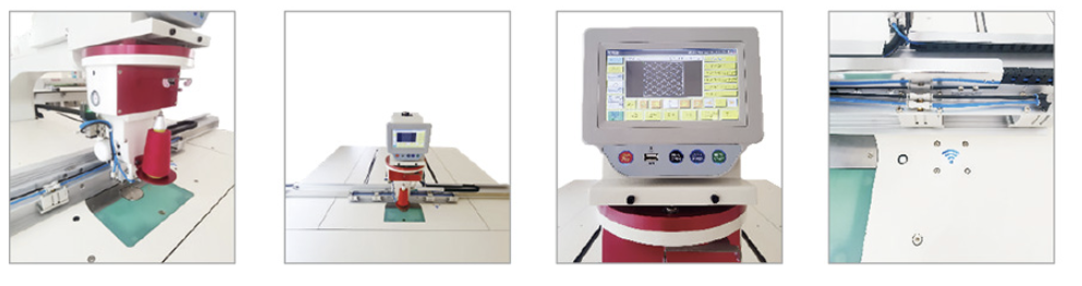 SF-13090X — Rotating head, controls and worktable details from the catalogue
