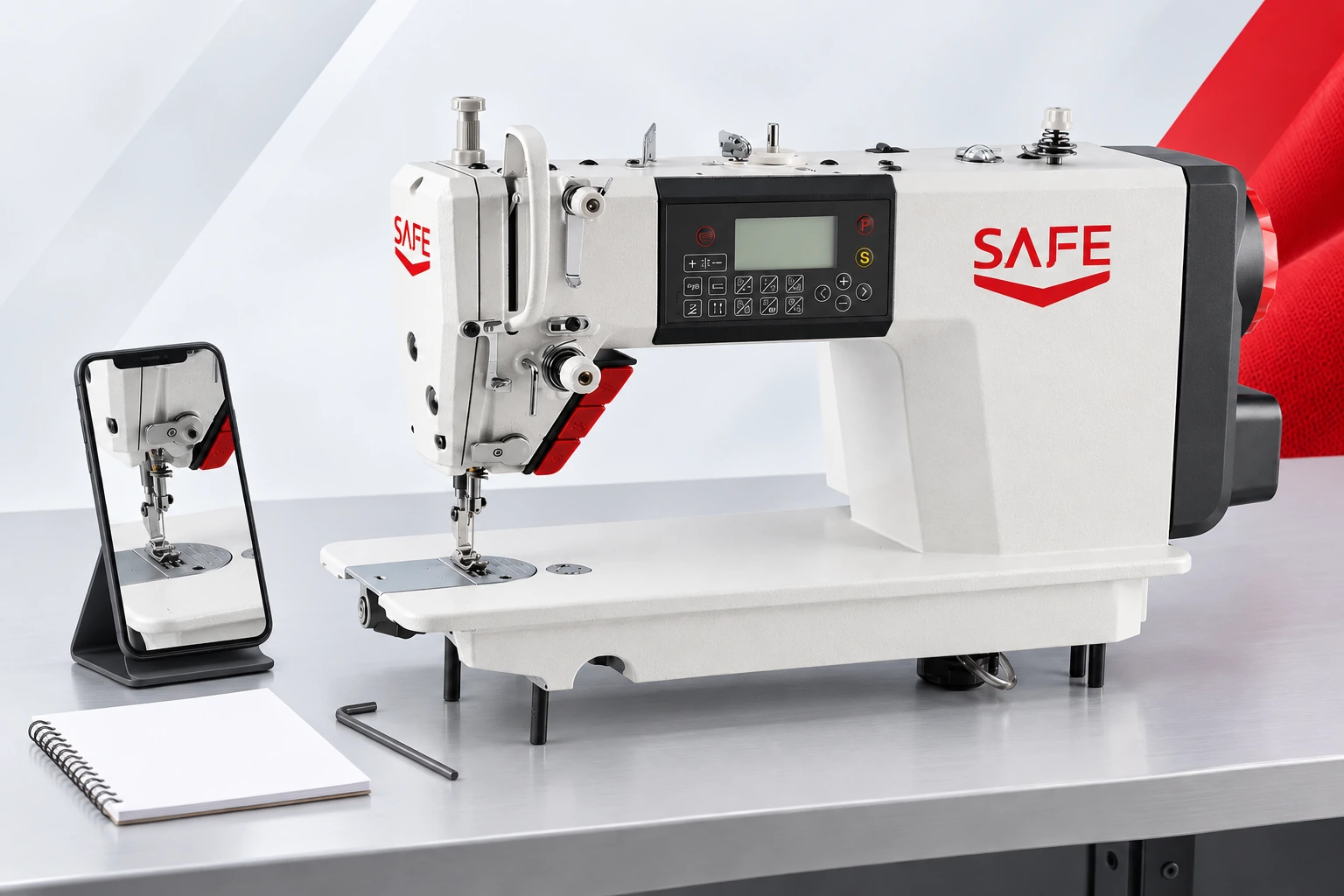Remote sewing equipment support through phone, notes and machine photographs