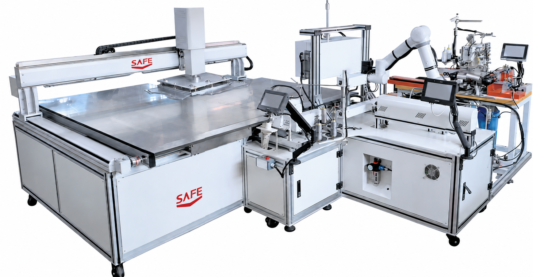 SAFE SF-21M/07 Automatic Serging and Hemming Workstation