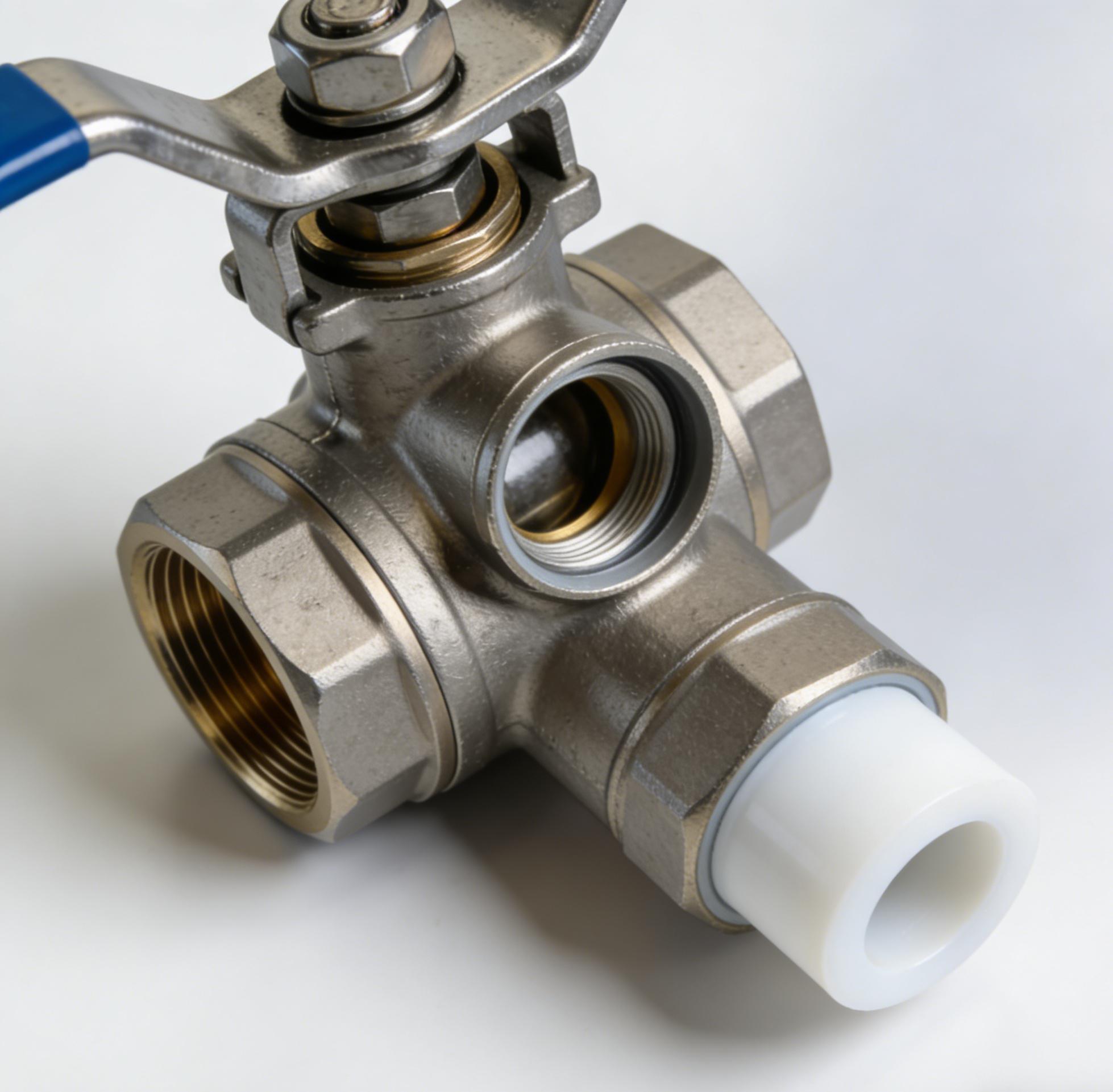 Valve assembly illustrating the application of PTFE valve components