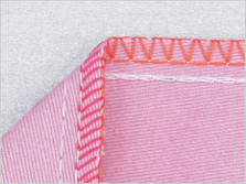 Second overlocked fabric edge illustrated in the SAFE catalogue