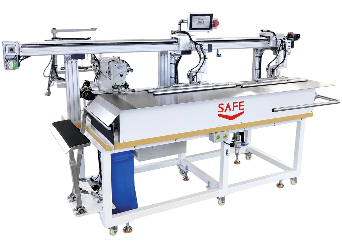 SAFE SF-07C-FS-A Automatic Open-Panel Bottom and Sleeve Hemmer — catalogue machine image