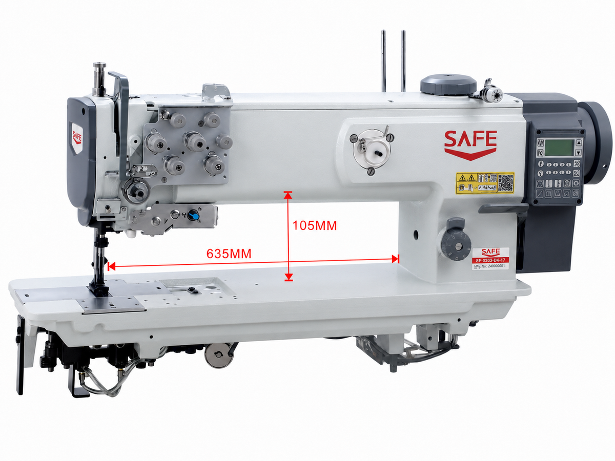 SAFE SF-1560DL-25-7 long arm double needle compound feed sewing machine