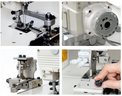 SF-B-2000C-UTC — Belt-loop machine mechanisms and adjustment details from the catalogue.