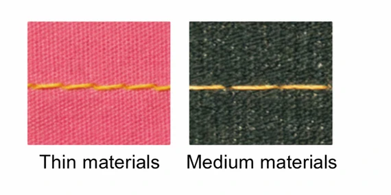 SF-V99-D4 — Thin- and medium-material seam examples from the lockstitch series.